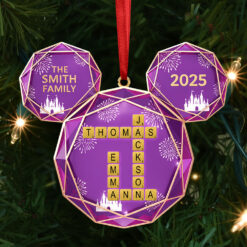 Alternative view of Crossword Family Ornament - Personalized Gift For Family Christmas Ornament 01NATI291025