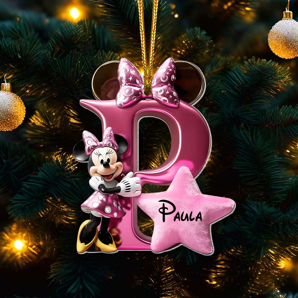 Custom Alphabet Letter Christmas Gifts For Couple Acrylic Ornament 01OHMH261024
