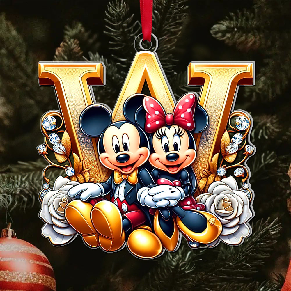 Custom Alphabet Letter Christmas Gifts For Couple Acrylic ornament 03XQQN251024