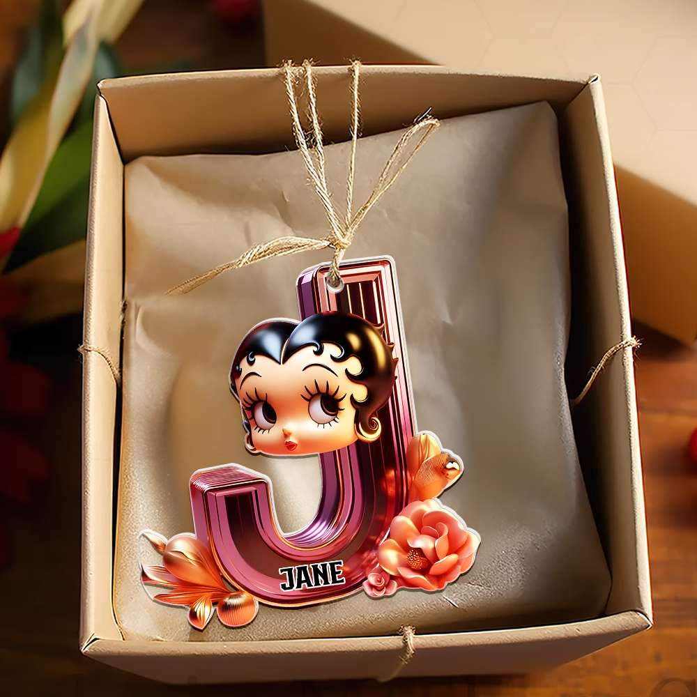 Alternative view of Custom Alphabet Letter Christmas Gifts For Movie Lover Acrylic ornament 03XQMH251024