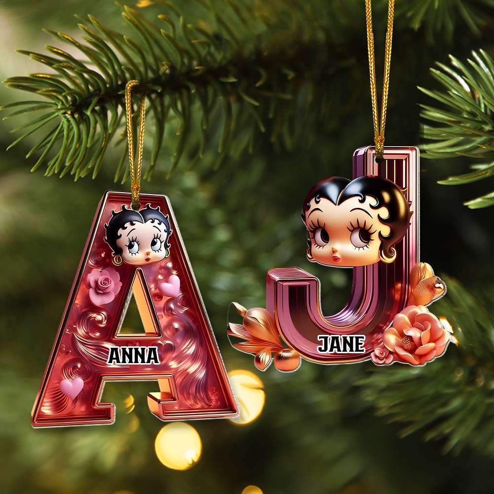 Custom Alphabet Letter Christmas Gifts For Movie Lover Acrylic ornament 03XQMH251024