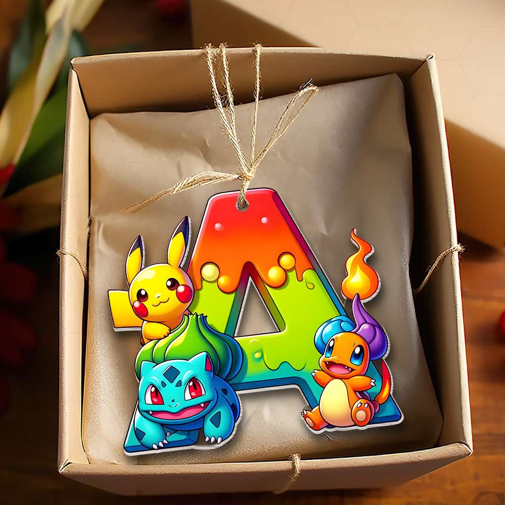 Alternative view of Custom Alphabet Letter For Gamers, Christmas Acrylic Ornament 02OHMH221024