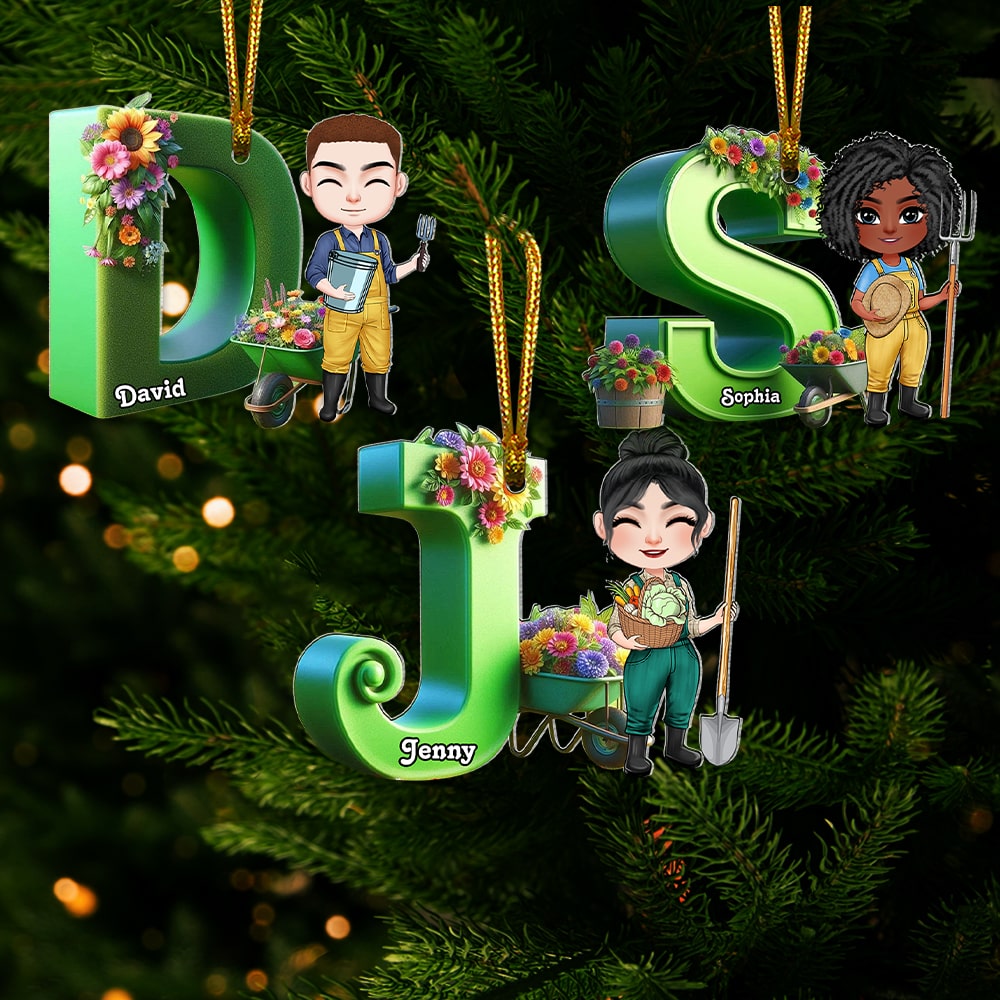 Custom Alphabet Letter Gifts For Garden Lovers Christmas Ornament 01ohtn211024hh