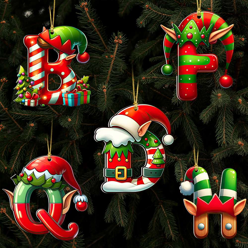 Custom Alphabet Letter Gifts For Movie Lovers, Christmas Acrylic Ornament 02XQDT301024