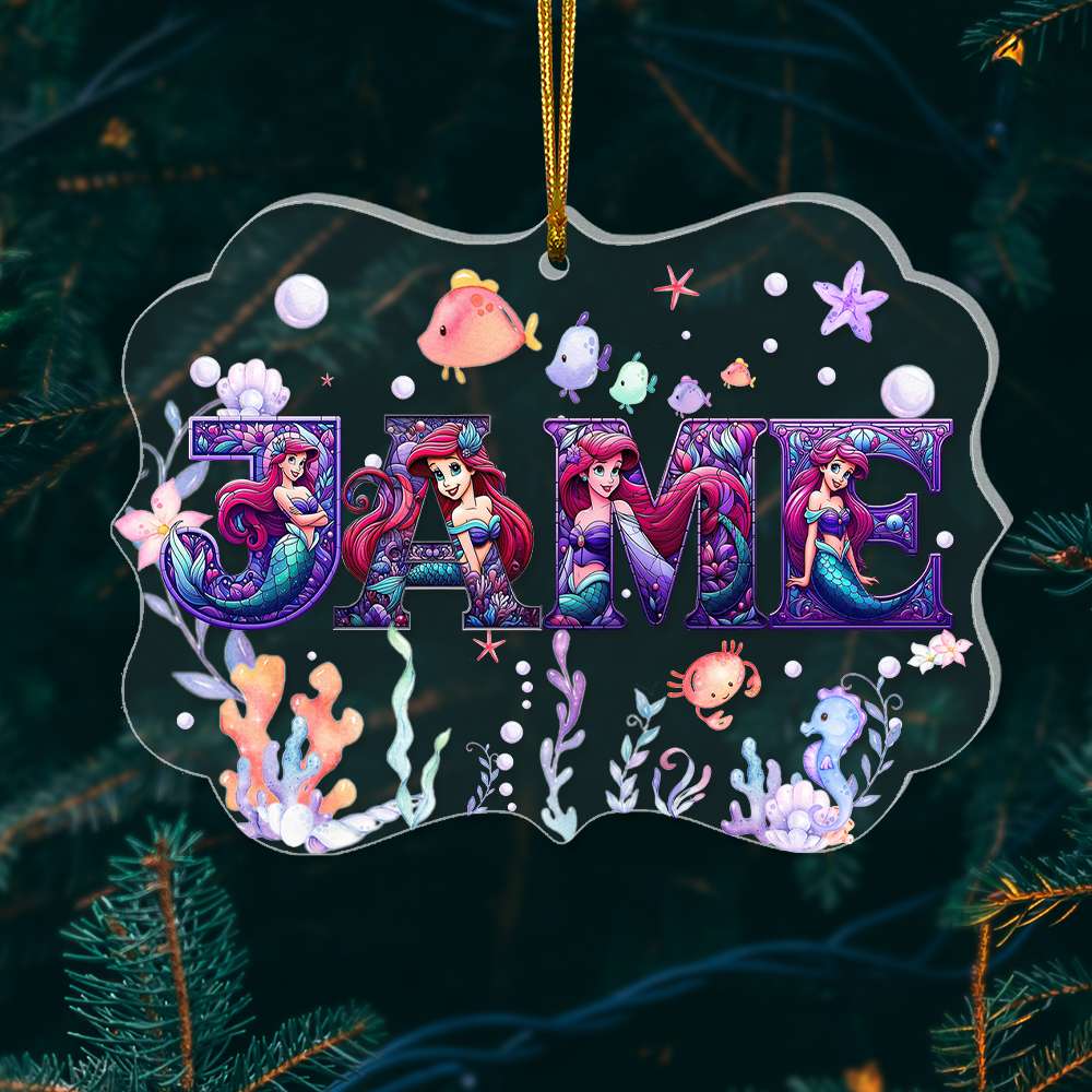 Custom Alphabet Letter Gifts For Movie Lovers Christmas Acrylic Ornament 04XQLU241024