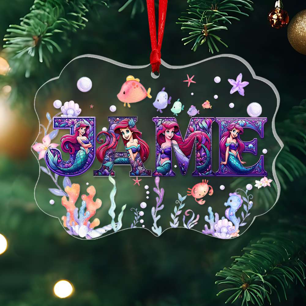 Alternative view of Custom Alphabet Letter Gifts For Movie Lovers Christmas Acrylic Ornament 04XQLU241024