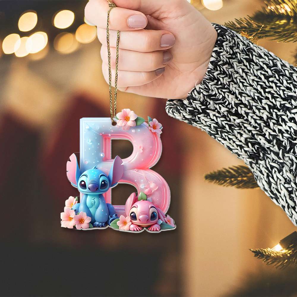 Alternative view of Custom Alphabet Letter Ornament, Christmas Acrylic Ornament 03OHMH221024