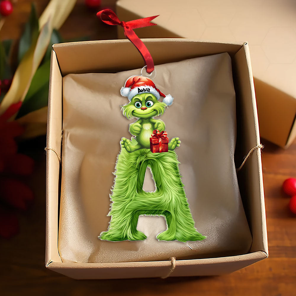Alternative view of Custom Alphabet Letters Gifts For Kids Christmas Ornament 01kati281024