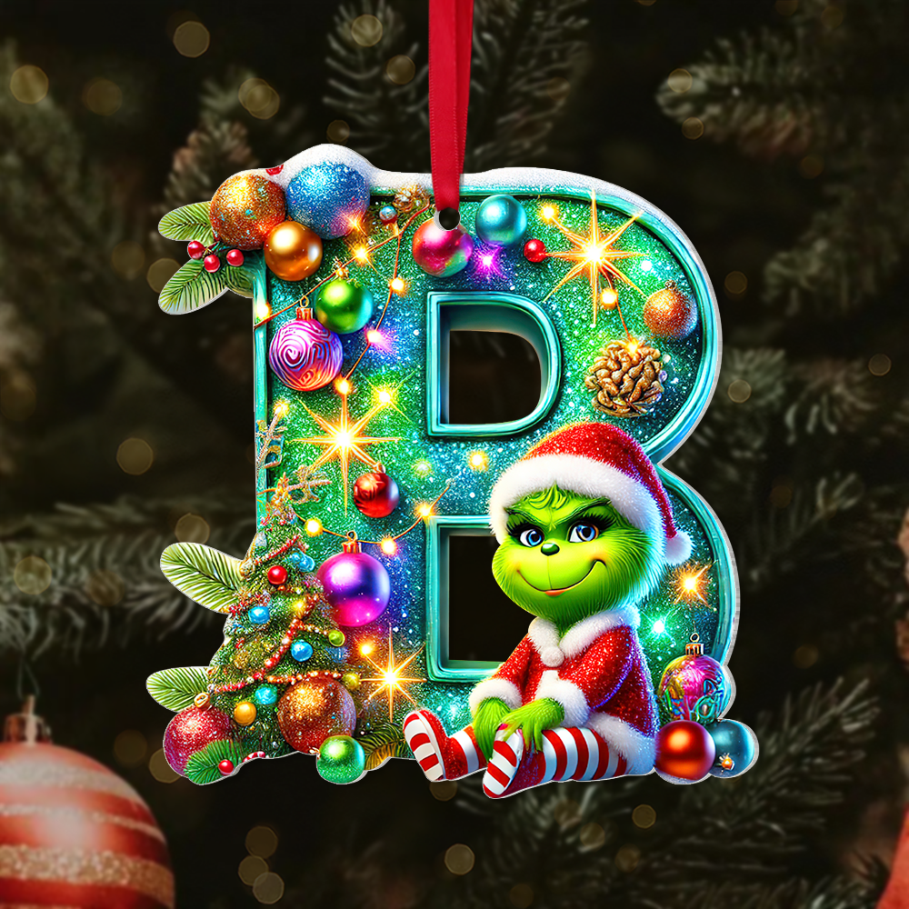 Custom Alphabet Letters Gifts For Movie Fans Christmas Ornament 02OHPU241024