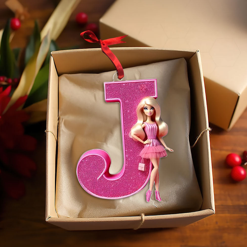 Alternative view of Custom Letter Gifts For Movie Fan Christmas Ornament 04kati251024