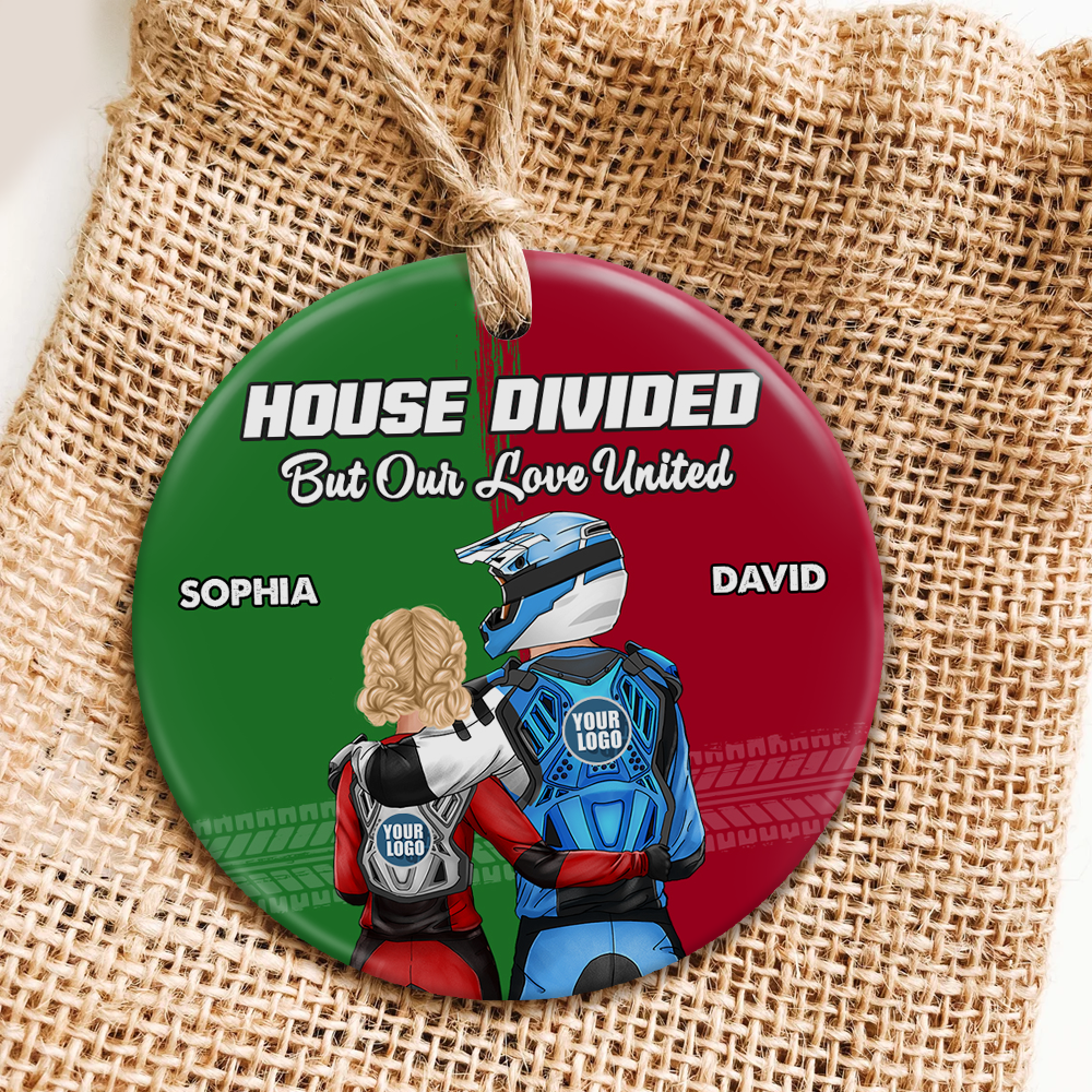 Custom Logo Gifts For Motocross Couple Christmas Ornament 03huhu141024hh