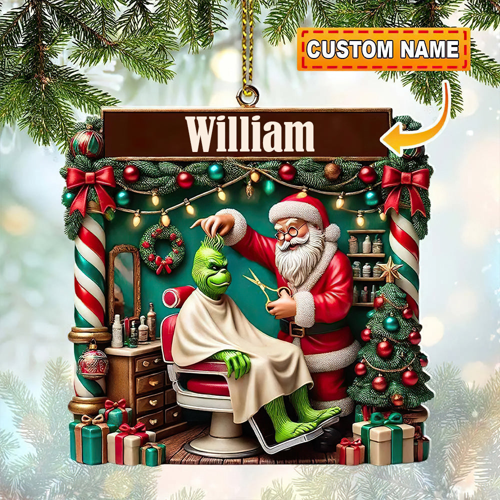 Custom Name Gifts For Barber Lover Ornament Christmas 01XQDT131124