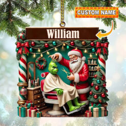 Custom Name Gifts For Barber Lover Ornament Christmas 01XQDT131124