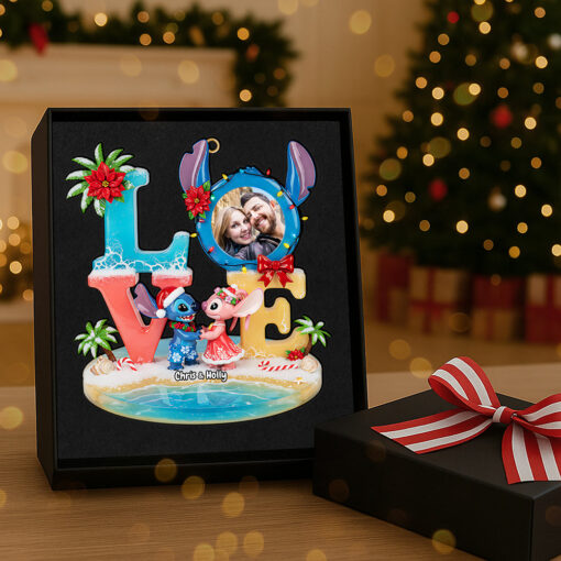 Custom Photo Couple Acrylic Ornament, Personalized Gifts For Christmas 03kita101025 - Image 3