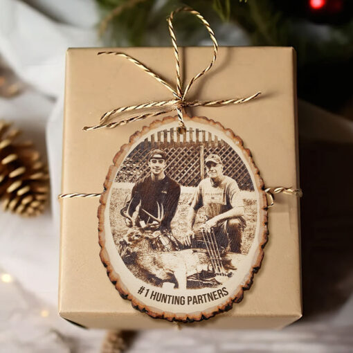 Custom Photo Engraved Effect Wood Ornament, Personalized Gifts For Hunting Lovers 02qhti071025 - Image 3
