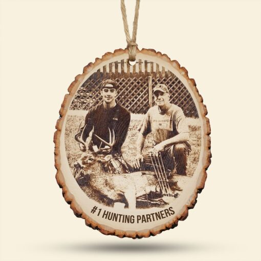 Custom Photo Engraved Effect Wood Ornament, Personalized Gifts For Hunting Lovers 02qhti071025 - Image 5