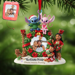 Alternative view of Custom Photo Family Christmas Acrylic Ornament, Personalized Gifts For Family 03kita161025