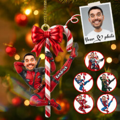 Alternative view of Custom Photo Funny Hero Ornament - Personalized Gifts For Christmas 04NAMG280825