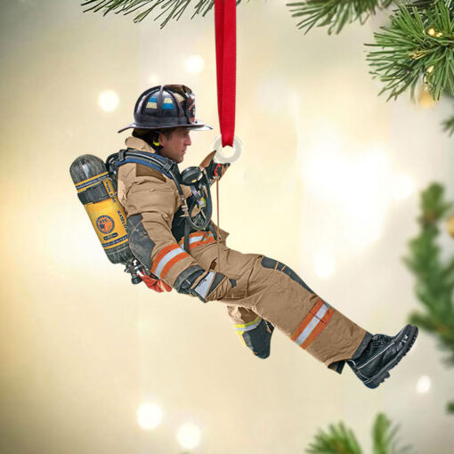 Custom Photo Gift For Firefighter Ornament, Firefighter Hanging 01qhti261124 - Image 4