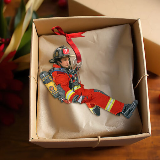 Custom Photo Gift For Firefighter Ornament, Firefighter Hanging 01qhti261124 - Image 5