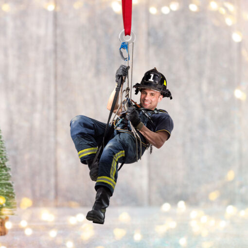 Custom Photo Gift For Firefighter Ornament, Firefighter Hanging 02qhti261124 - Image 5