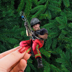 Alternative view of Custom Photo Gift For Firefighter Ornament, Firefighter Hanging 02qhti261124