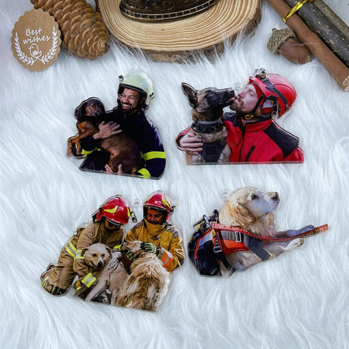 Custom Photo Gifts for Firefighter Ornament 183acvp140924 - Image 2