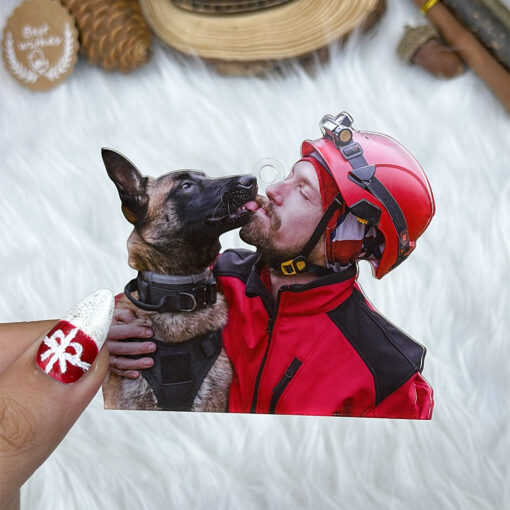 Custom Photo Gifts for Firefighter Ornament 183acvp140924 - Image 3