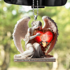 Custom Photo Gifts For Heaven Memorial Car Ornament, On Angels Wings 02tgti040225