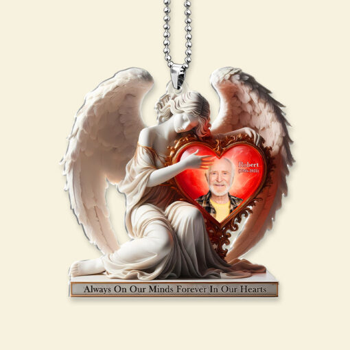 Custom Photo Gifts For Heaven Memorial Car Ornament, On Angels Wings 02tgti040225 - Image 4