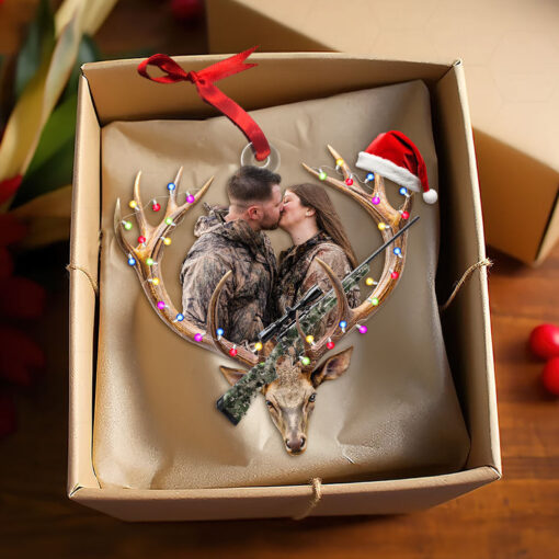 Custom Photo Gifts For Hunting Couple Ornament Christmas 03OHTI191124 - Image 2