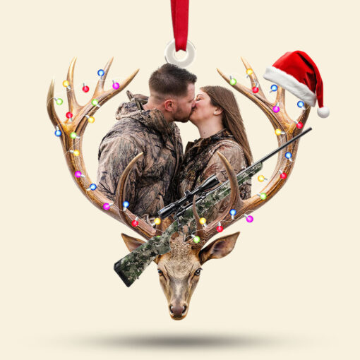 Custom Photo Gifts For Hunting Couple Ornament Christmas 03OHTI191124 - Image 3