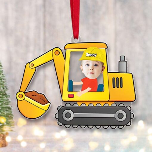 Custom Photo Gifts For Kids  Acrylic Ornament, Construction Truck Lovers 01xqmh181124 - Image 3