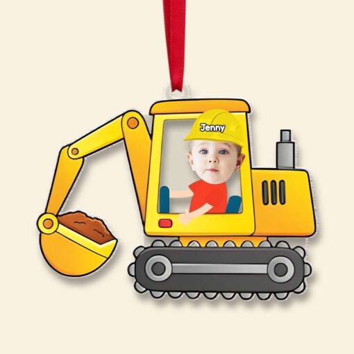 Custom Photo Gifts For Kids  Acrylic Ornament, Construction Truck Lovers 01xqmh181124 - Image 4