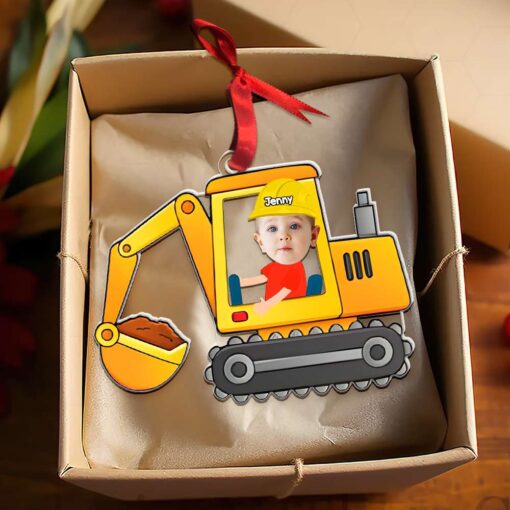 Custom Photo Gifts For Kids  Acrylic Ornament, Construction Truck Lovers 01xqmh181124 - Image 2