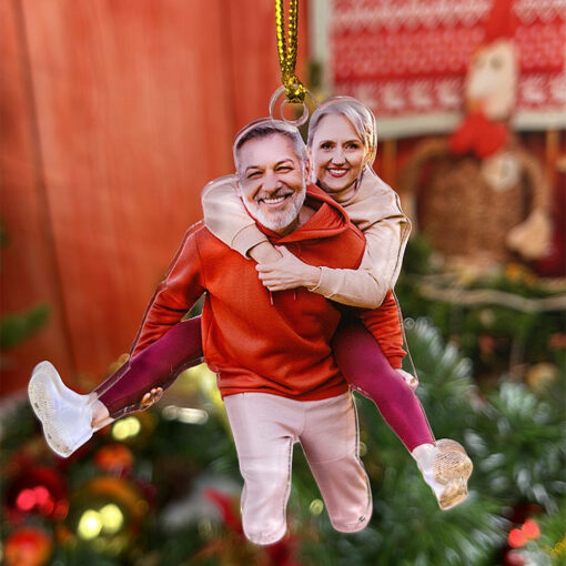 Custom Photo Gifts for Old Couple Ornament 186acvp140924 - Image 3