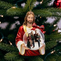Custom Photo Jesus Ornament - Personalized Gifts For Christian Christmas Ornament 02PGLU031125