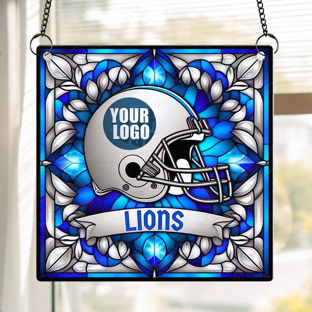 Custom Team Logo - Football Suncatcher Ornaments - Personalized Christmas Gifts For Football Lovers