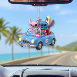 Cute Alien Couple Car Ornament - Personalized Gifts For Couple 02pgmg180725