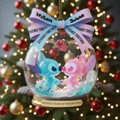 Cute Alien Couple Ornament, Personalized Gifts For Couple 07QHLU300925