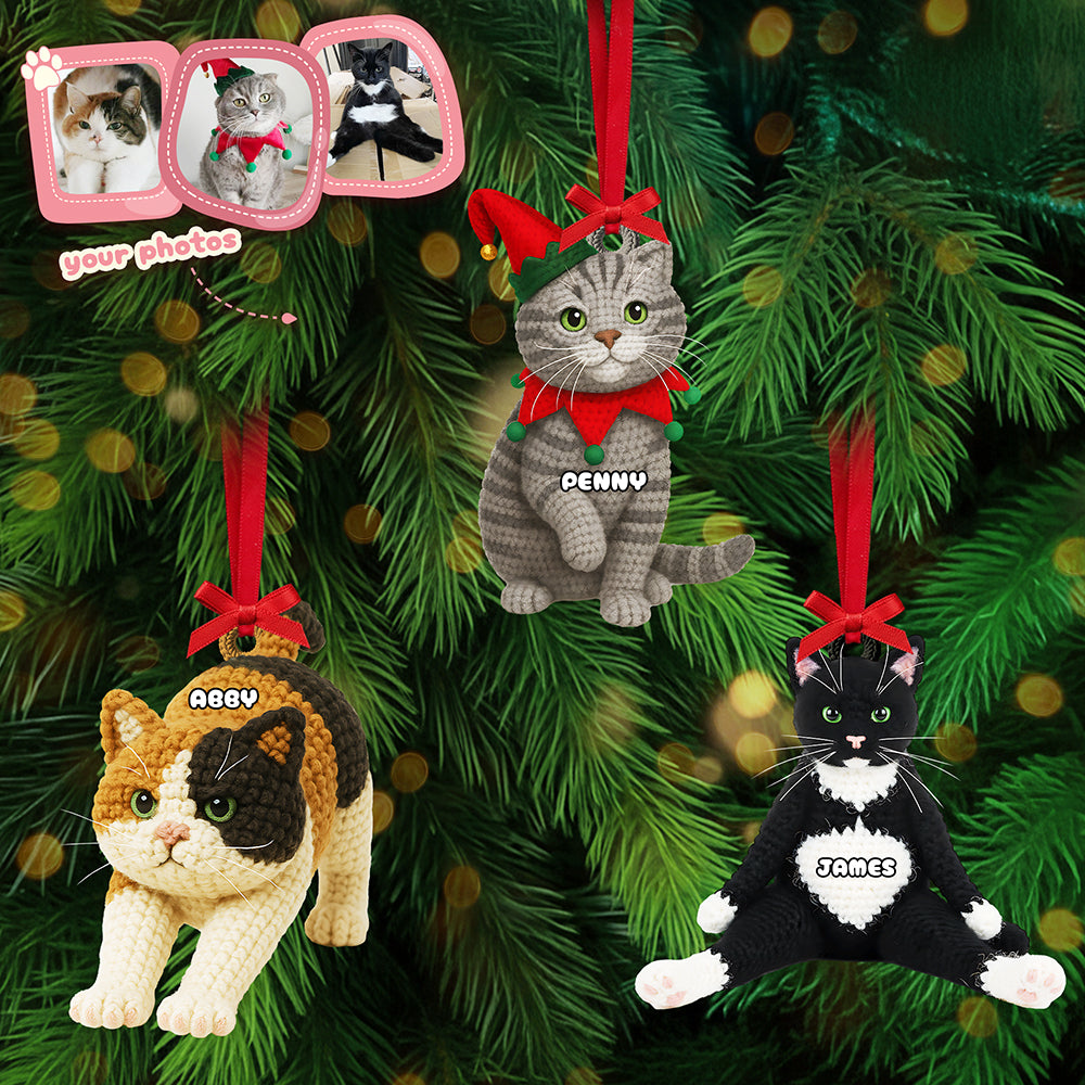 Cute Cat Ornament, Personalized Gifts For Cat Lovers 02qhta120925