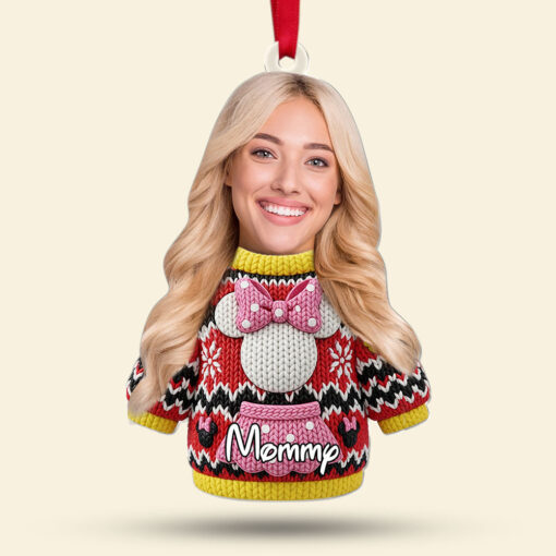 Cute Christmas Sweater Ornament - Custom Photo Gifts For Family 04qhti270825 - Image 4