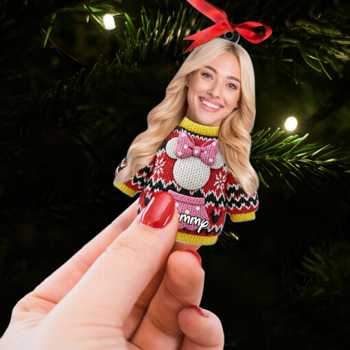 Cute Christmas Sweater Ornament - Custom Photo Gifts For Family 04qhti270825 - Image 3