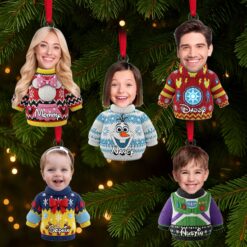 Cute Christmas Sweater Ornament - Custom Photo Gifts For Family 04qhti270825