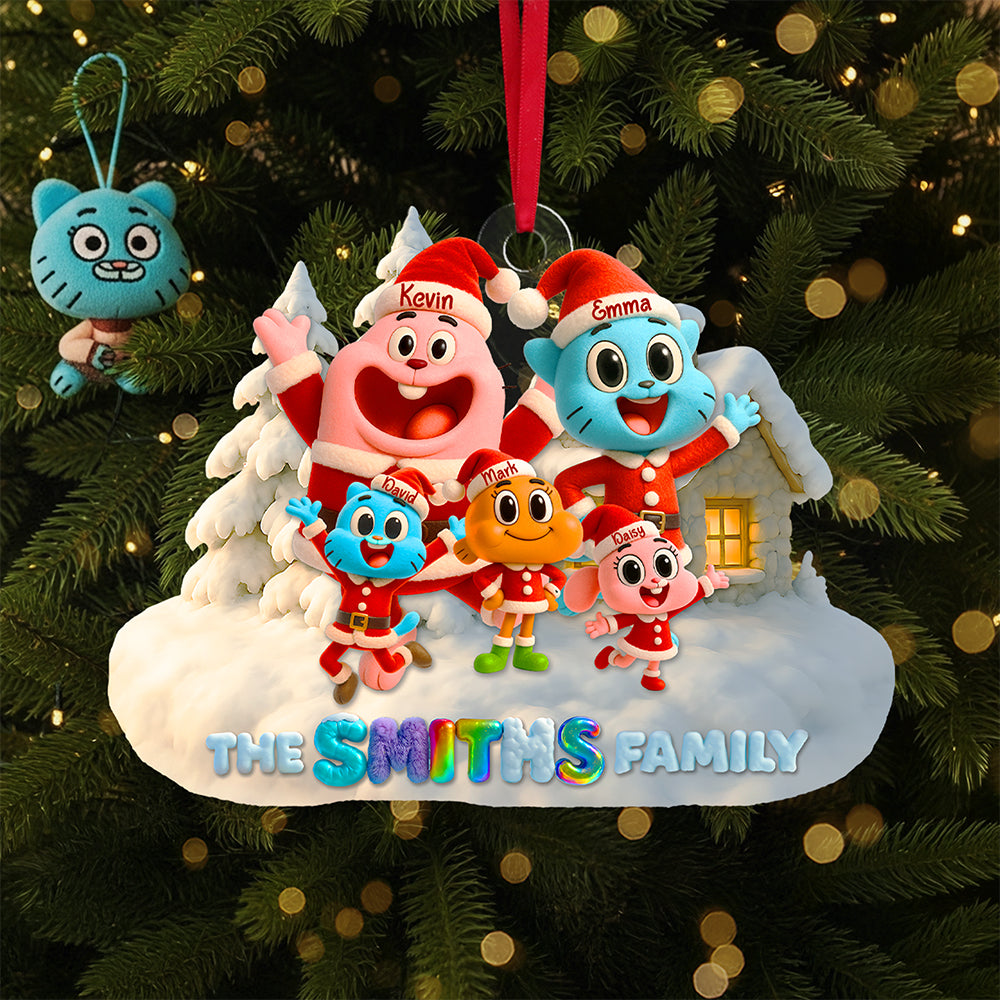 Alternative view of Cute Family Christmas Ornament Personalized Gifts For Family 02OHTA250825
