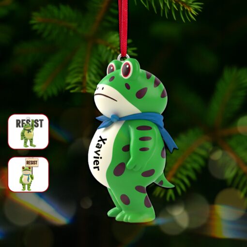 Cute Frog Ornament - Personalized Christmas Gifts 03namg241025 - Image 2