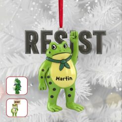 Cute Frog Ornament - Personalized Christmas Gifts 03namg241025