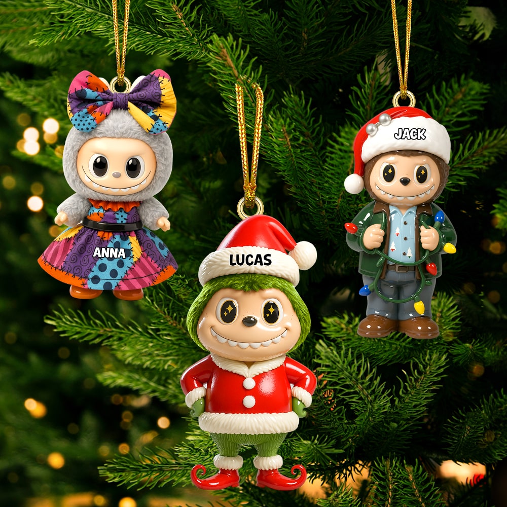 Alternative view of Cute Monsters Personalized Gifts For Xmas Movie Fans Acrylic Ornament 01hutn260825