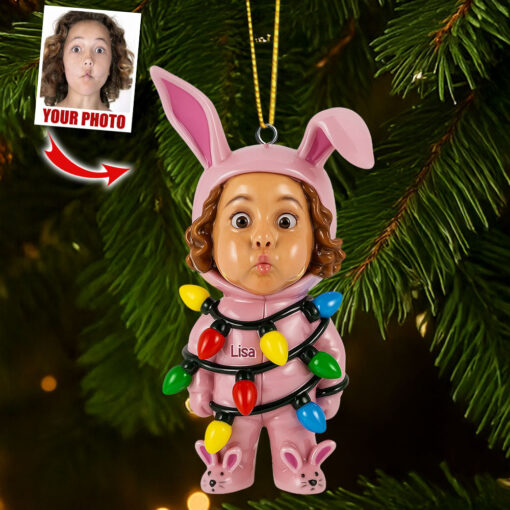 Cute Rabbit Ornament - Custom Photo Gifts For Loved Ones 02huti270825 - Image 3