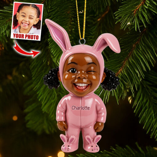 Cute Rabbit Ornament - Custom Photo Gifts For Loved Ones 02huti270825 - Image 4